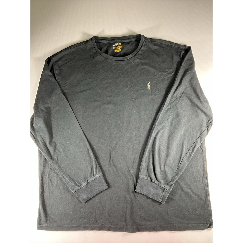 Polo Ralph Lauren Classic Fit Long Sleeve Tee T Shirt Men's Size XL Black